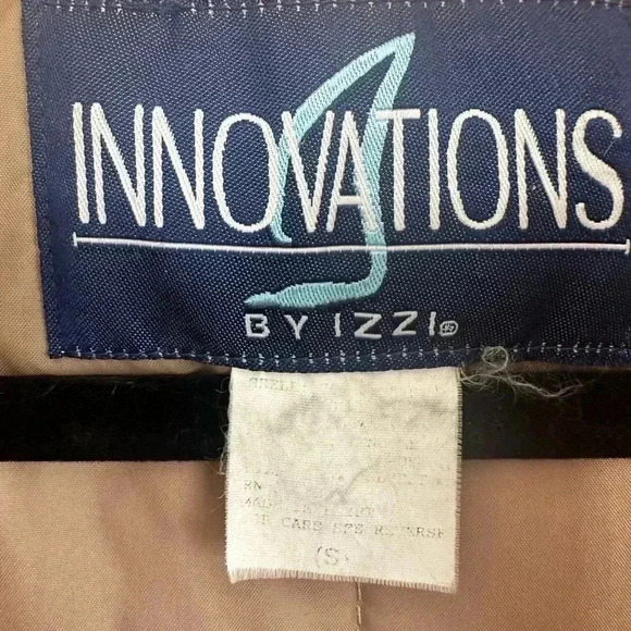 Vintage 90s Innovations by Izzi Gold Iridescent parka removable fur trim hood, S - Picture 6 of 7